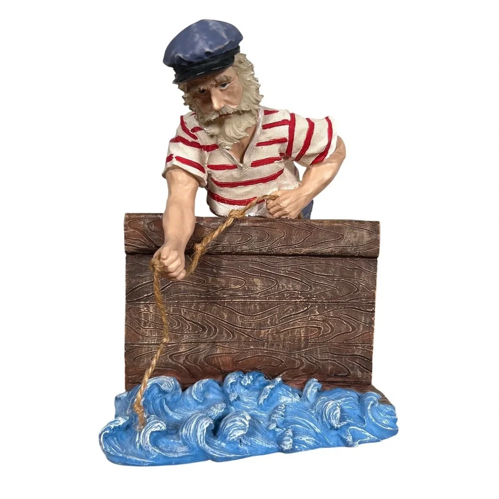 Vintage 2000 Beachcombers Intl Sea Captain Fisherman Nautical Figurine Decor
